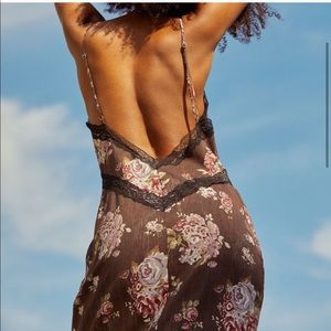 BROCK x H&M brown lyocell blend dress